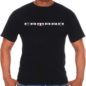 JH Design Men's Chevy Camaro Shirt Shield Logo Short Sleeve Crew Neck T-Shirt